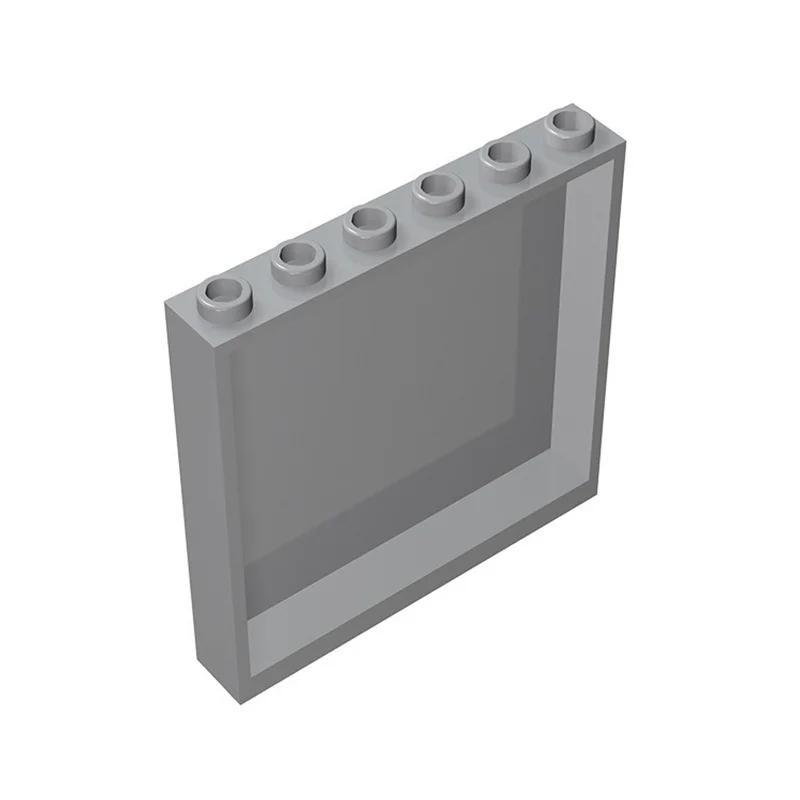 20pcs MOC Bricks 1x6x5 Window Glass Wall Element Compatible Building Blocks 59349 Houses Panel Assembles Accessories