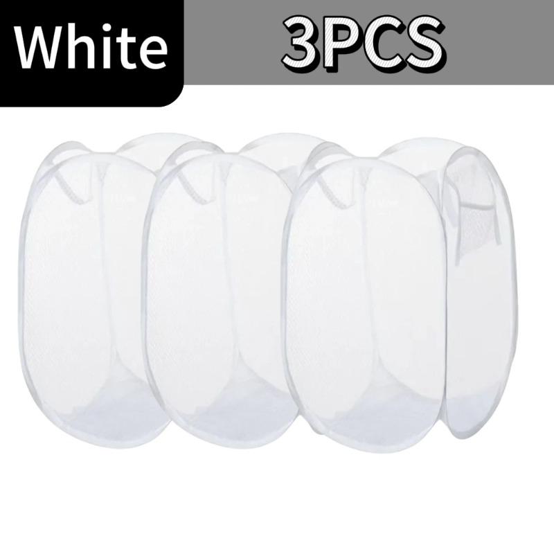 Horizontal Foldable Laundry Basket Mesh Cloth Breathable Laundry Hamper Home Accessories Large Capacity Storage Baskets