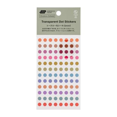 Hobonichi Techo TSUKI No Round Stickers Planner Accessories IRO/See-through (6mm)