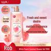lux White Peach Scented Foaming Shower Gel