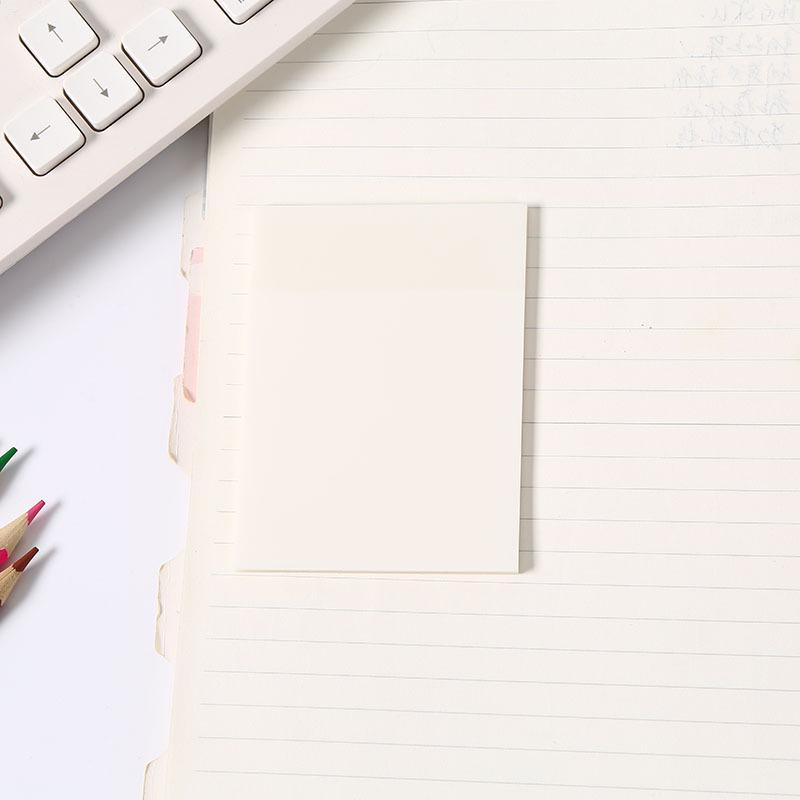 Transparent Colored PET Sticky Notes - Reusable, See-Through, Fluorescent Index Stickers