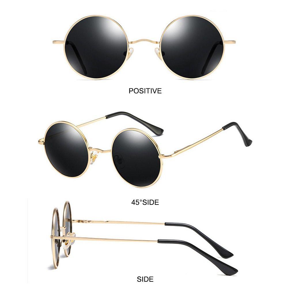 UV400 Protection Small Round Sunglasses Metal Punk Shades  for Men & Women