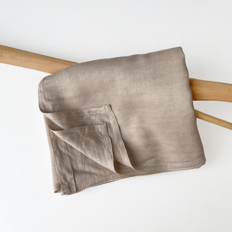 Summer Cotton and Linen Scarf Solid Color Simple Sunscreen Shawl Women's High-end Silk Scarf Yarn Headscarf