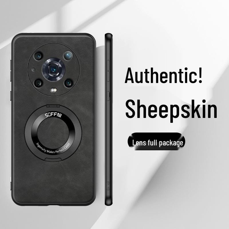 

Sheepskin Magnetic Ring Stand Case for Honor Magic4 Pro – Ultra-Thin, Drop-Proof, Simple Design Honor Magic4 Pro