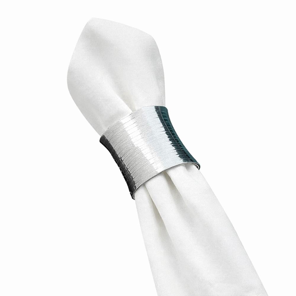 6PCS Modern Western-style Napkin Buckle Metal Napkin Loops  Tabletop Decoration