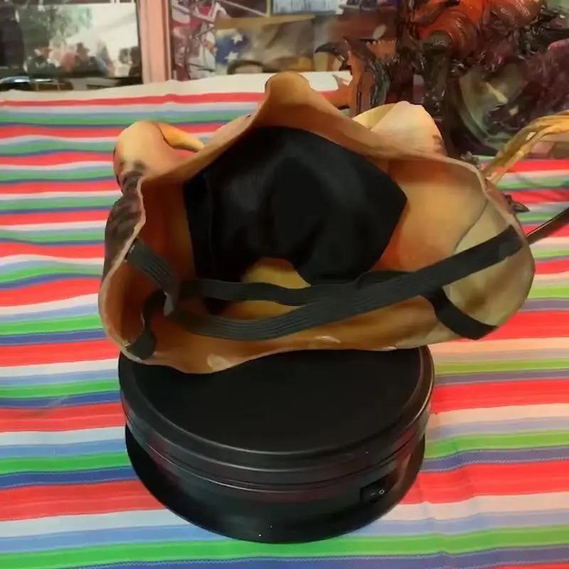 Halloween Cosplay Horror Costume Alien Battle Iron Blooded Warrior Latex Half Face Mask