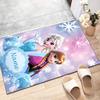 Custom Frozen Mat Personalized Name, Polyester Washable Indoor Entryway Rug, Gift for Christmas, Easter, Thanksgiving Day