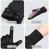 Suede gloves men's and women's season outdoor velvet thickened warm non-slip takeaway rider gloves