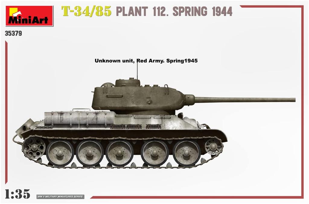 MiniArt Factory 112 Spring 1944 Plastic Model MA35379 1/35 T-34-85 No.