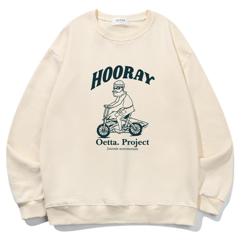 Свитшот оверсайз с логотипом Yda Hurei_Ot3D016Cr Cream/L
