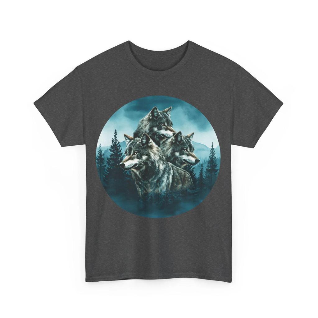 Wolves Forest T-Shirt Nature Wildlife Tee Spirit Animal Shirt Majestic Nature Lover Gift Wild Wolf Graphic Tee