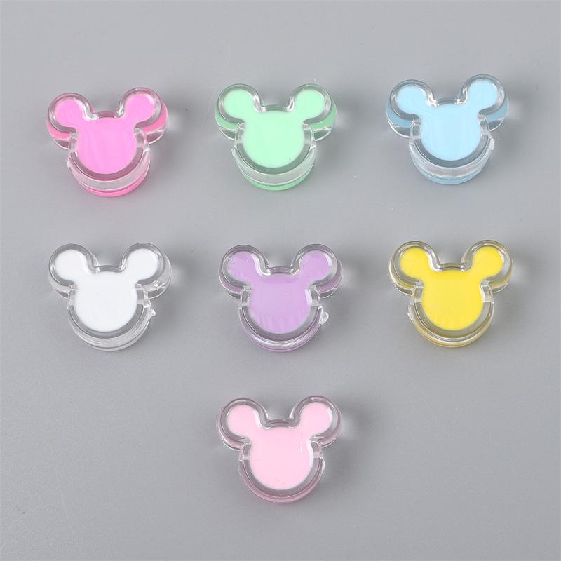 

Transparent Heart Acrylic Beads for DIY Jewelry: Drip Oil Finish for Phone Chains, Necklaces, and Earrings. Mixed Colors, 10 pieces/bag