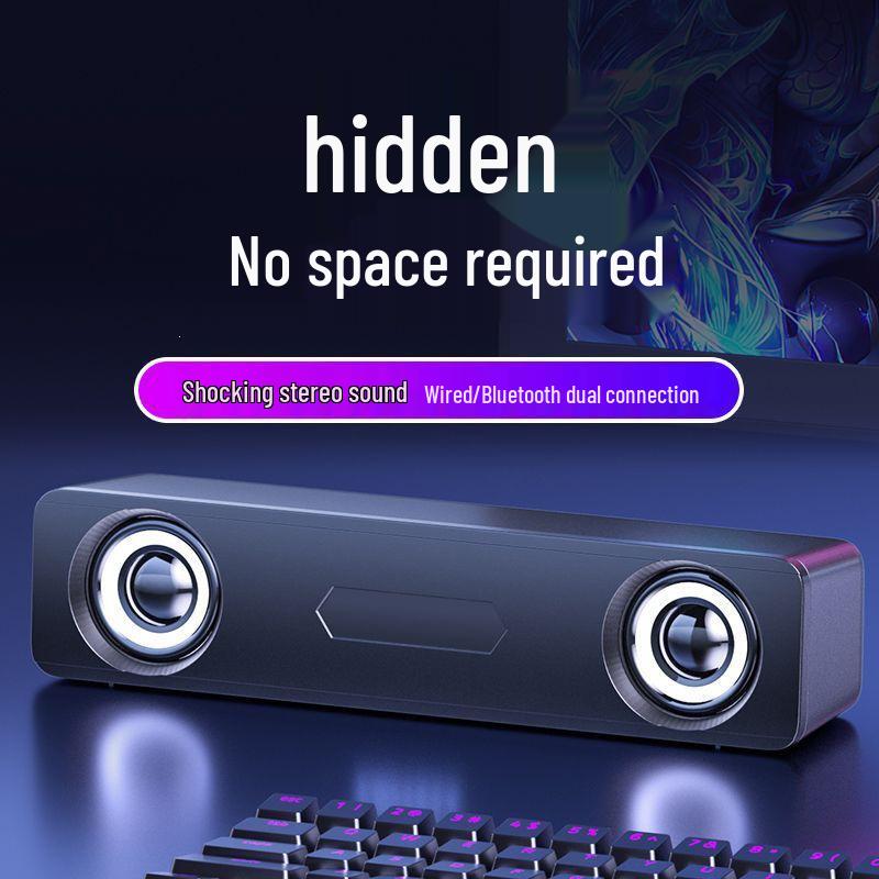 Bluetooth Desktop Speakers with Wired Subwoofer Soundbar for Home and Gaming Use