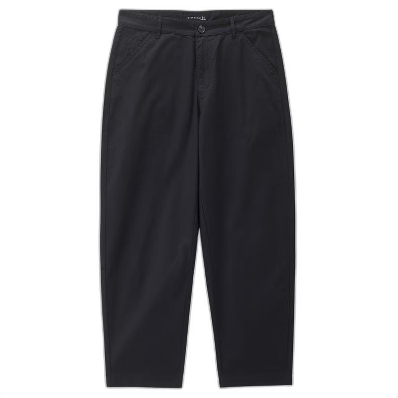 Giordano Men's Pure Cotton Mid-Rise Straight-Leg Ankle Casual Pants