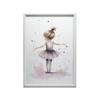Tańcząca Balerina - Różowa Magia Tańcząca Balerina - Różowa Magia, 30X40 Cm, Rama Aluminiowa Złota, Papier Matowy 230 Gsm
