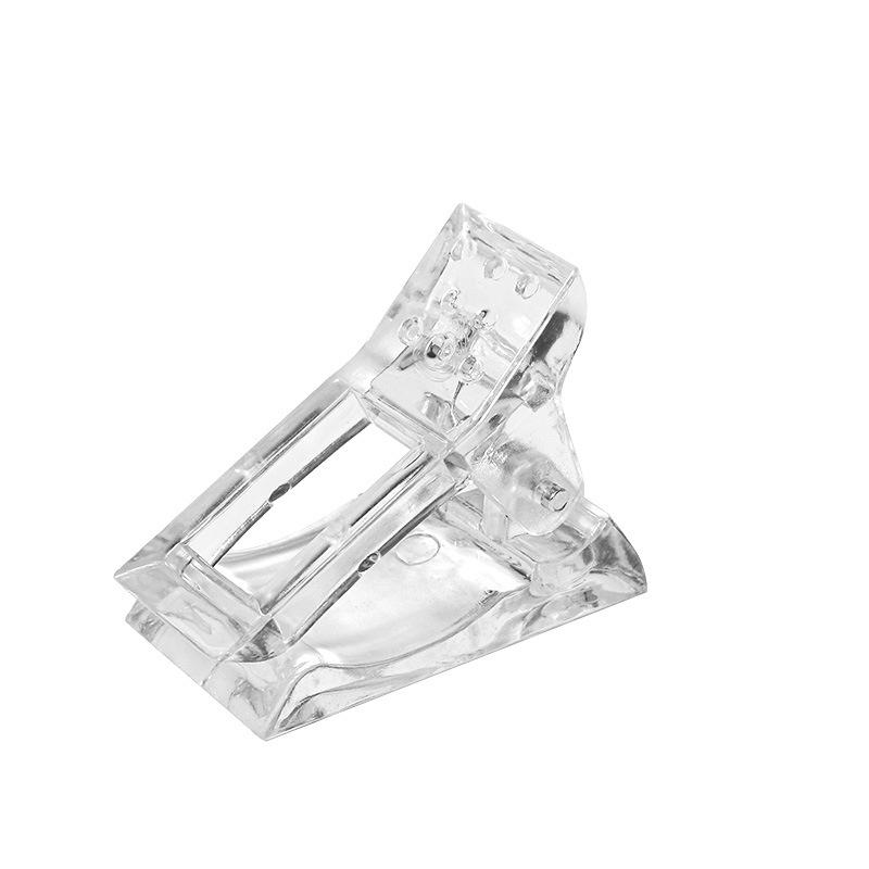 Nail Art Clear Form Shaping Clips: Pressure-Free Extension Gel Tools