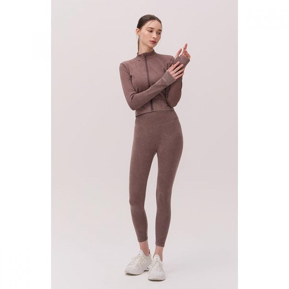 Huit Washed Seamless Performance Zip Up Jacket Htwjp5k07t
