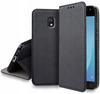 Case for SAMSUNG GALAXY J3 2017 CLOSED SMART MAGNET CASE BLACK + GLASS