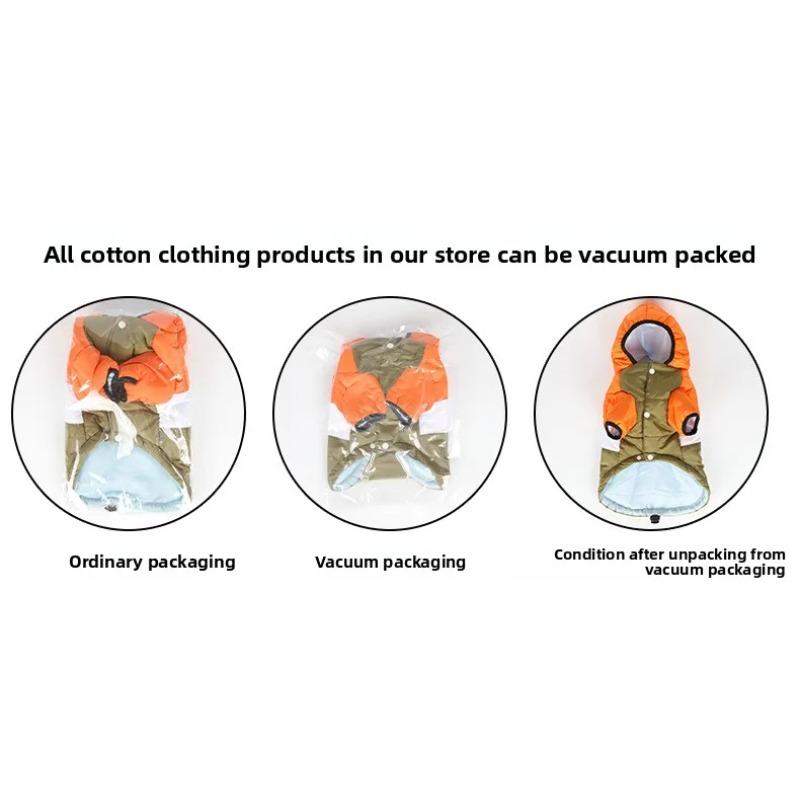 Winter Cotton Dog Coat - Small Medium Dog Waterproof Warm Jacket Non-Stick Fur Pet Clothes for Cold Weather Protection