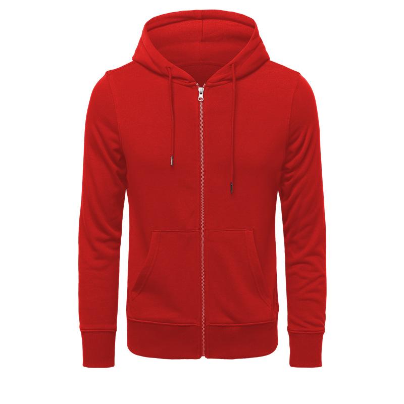 

Autumn Men s Casual Sports Solid Color Hooded Sweatshirt XXXL червоний