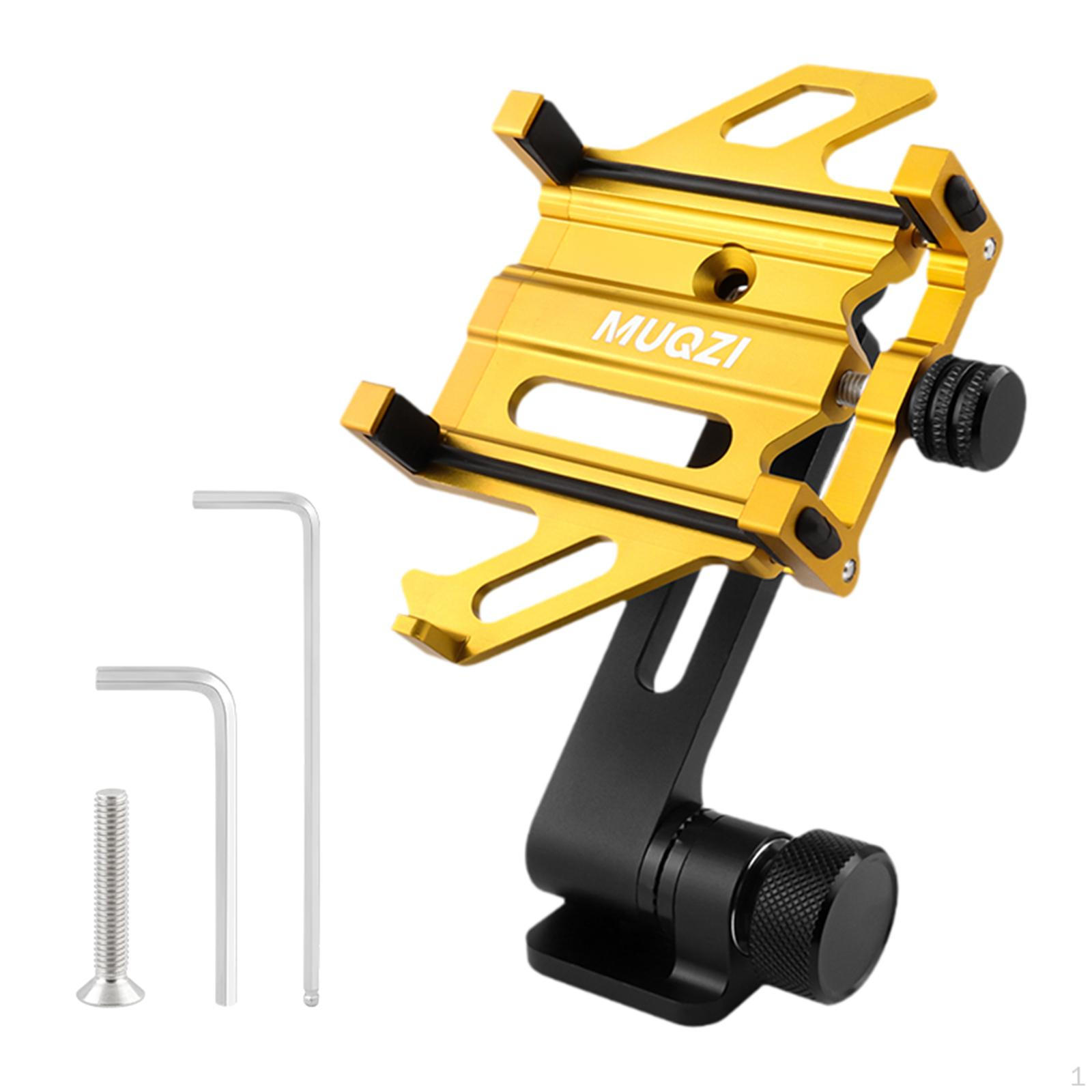 

Bicycle Phone Mount Clip for Handlebar, Adjustable Holder Cycling золотой