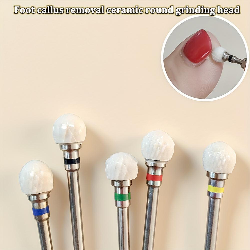 1 PC Professional Ceramic Nail Drill Bit - Heavy Duty Nail Drill Bit with Precision Cutting Edge for Gel Polish, Acrylic, Dead Gloss Beige Removal