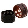 Mens Black Brown Punk Wide Leather Belt Wristband Bangle Cuff Bracelet Adjustable Jewelry Gift