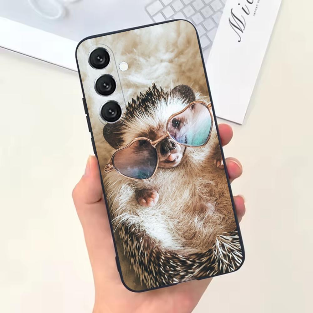 Hedgehog animal  Phone Case For Samsung Galaxy A13,A21s,A22,A31,A32,A52,A53,A71,A80,Soft Black Shell