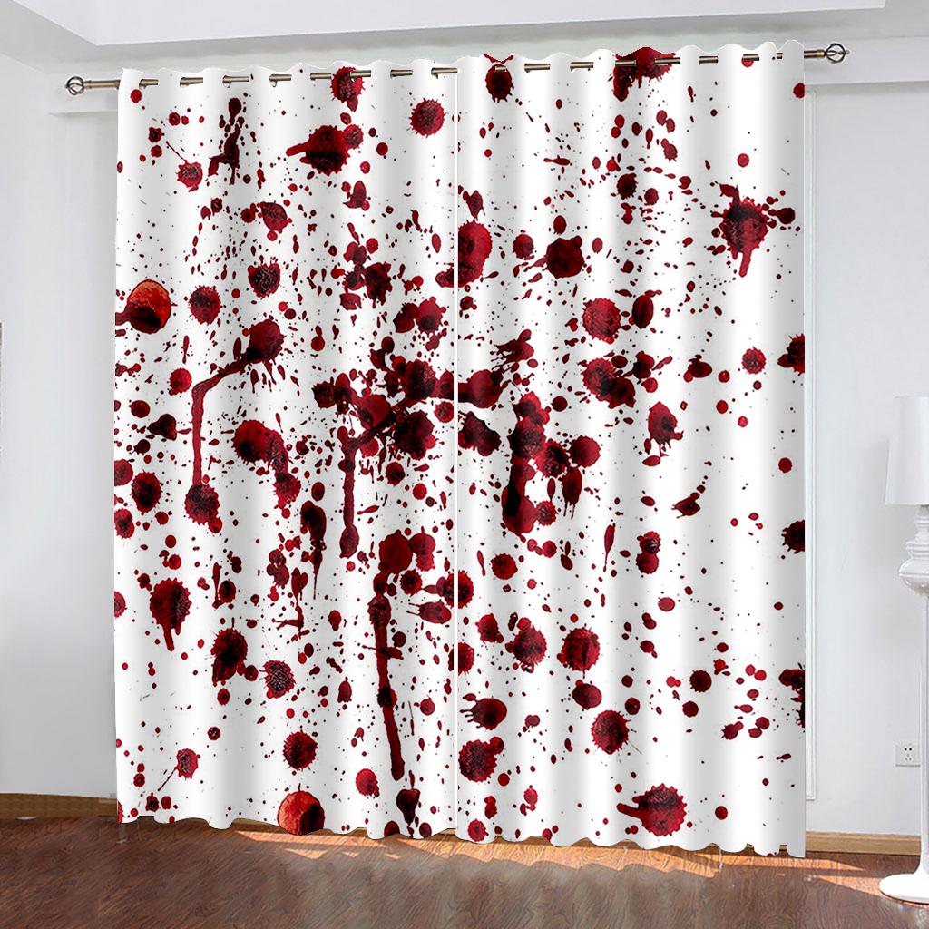 Tomb Forest Shading Window Drapes for Bedroom Living Room Halloween Decor Curtains Insulation Polyester Decor Boys Girls Gifts