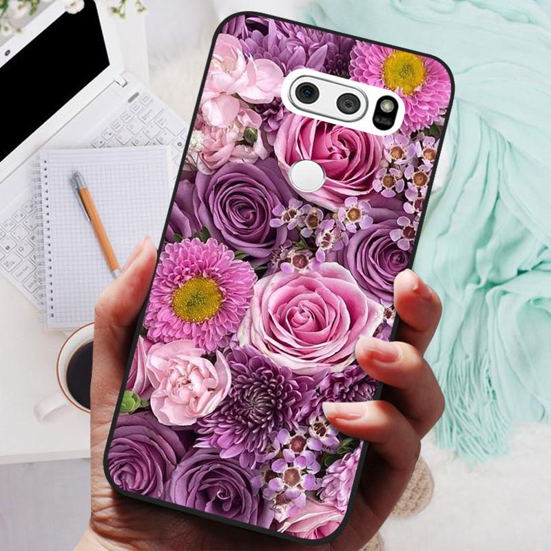 Para LG V30 V30+ Funda Gato Lindo Pintado Trasera para Teléfono Para LG V35 V30S Thinq Funda Silicona Suave Para LGV30 V30 Plus Fundas Coques