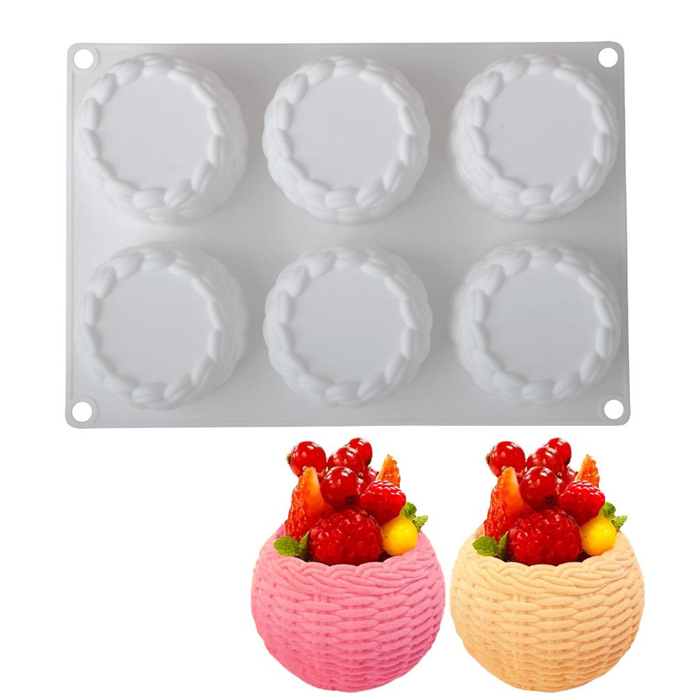 3D Flower Basket Silicone Mold For Chocolate Mousse Cake French Dessert Creative Shape Bakeware Kitchen Pastry Tool Accessories