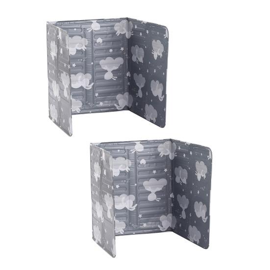 2Pcs 3-Sided Foldable Splatter Guard Aluminum Foil Grease Screen for Stovetop Frying Pan Protects Countertop from Oil Splashes Kitchen Cooking