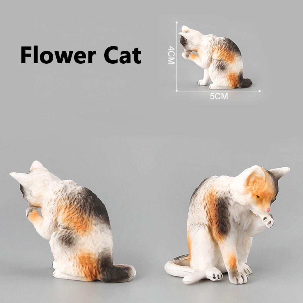 1 PC  Bonsai Ornament  House Decor Plastic Neko Figurine Mini Pet Model Simulation Animal Miniature Cat