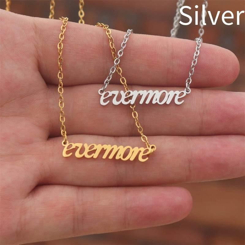 Taylor Digital Swift Signature Stainless Steel Necklace Pendant Letter Fashion