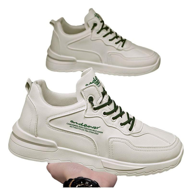 Men's Shoes for Summer New Korean Style Trendy Breathable Sports Shoes Casual Trendy Shoes for Men's Versatile Height-enhancing White Shoes