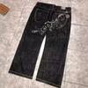 American Y2K Fashion Trend Loose Straight Jeans Women Street Hip Hop Vintage Joker Oversized Wide-leg Pants Unisex Mopping Jeans