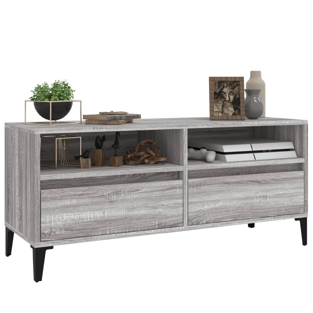 TV Cabinet Gray Sonoma 100x34.5x44.5 cm Particleboard