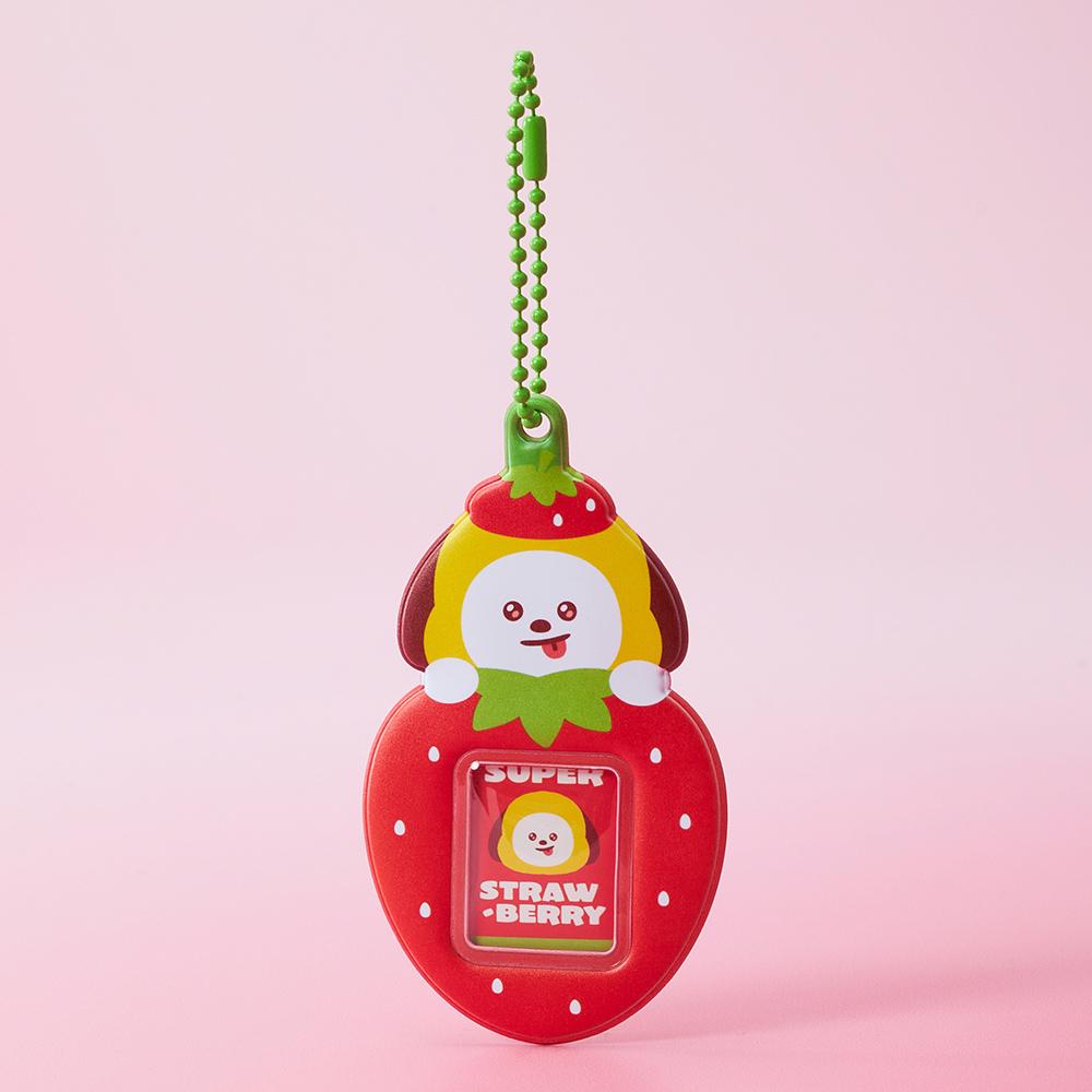 BT21 CHIMMY Strawberry Party Mini Photo Holder Keyring