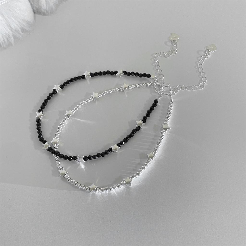 925 sterling silver star bracelet women's Korean ins style versatile fashion jewelry light luxury high-end autumn and winter jewelry