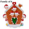 Christmas Gift Personalized Xmas Pendants Family Christmas Hanging Ornament Wooden Biscuit House