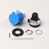 1Set 3590S Precision Multiturn Potentiometer Kit - 10 Ring Adjustable Resistor + Rotary Knob & Counting Dial