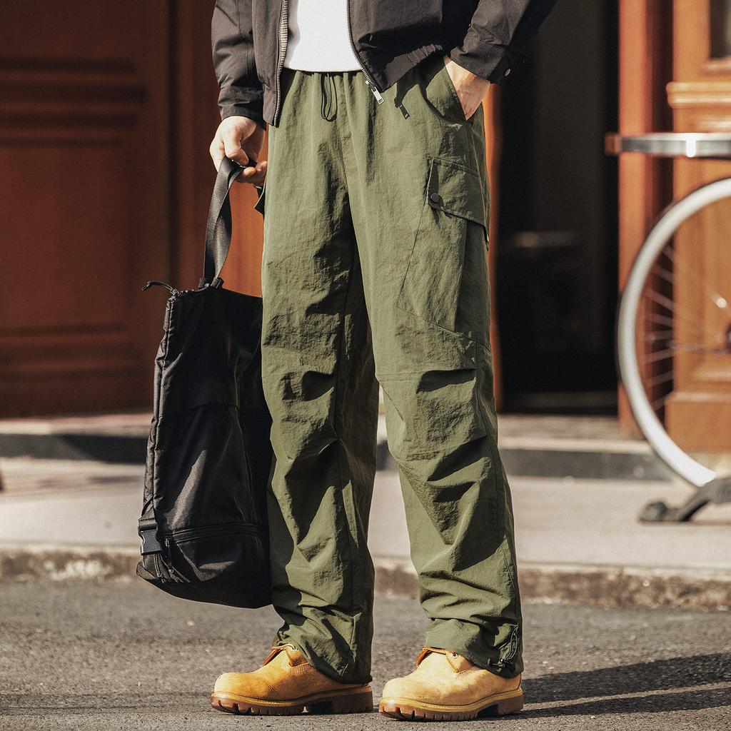 High-end American Outdoor Mountaineering Quick-drying Tooling Pants for Men's Autumn New Loose Trendy Paratrooper Casual Pants for Men