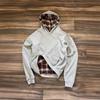 Hip-hop Streetwear Cardigan Plaid Fals din Două Piese Jachetă Hanorac cu Glugă Modă Retro Americană Versatilă Jachetă Nouă Unisex Emo