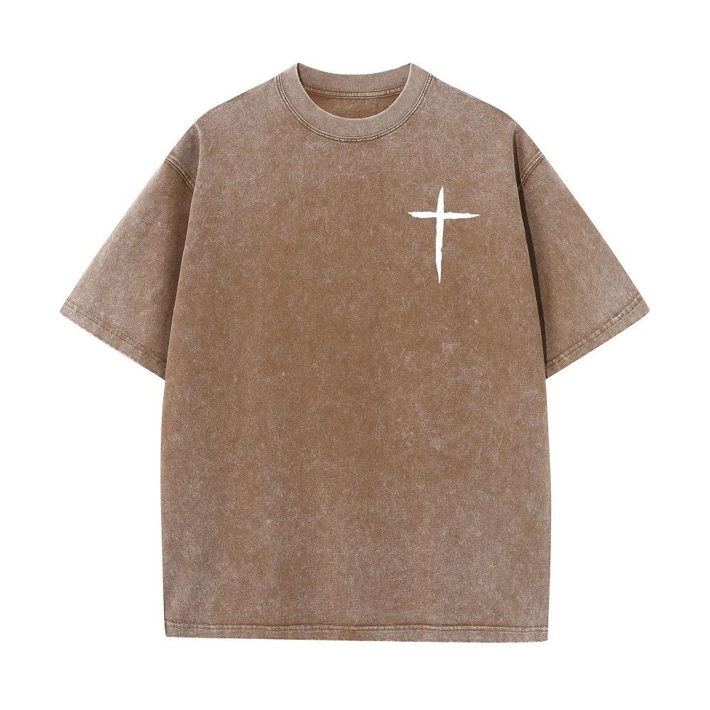 

Men s Christian Faith T-Shirt Cotton Short Sleeve Graphic Tee Jesus Cross Print Casual Loose Fit Big Size Streetwear Gift 3XL