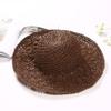 chic Hand-woven trendy straw hat for women, summer beige hollow-out foldable sunshade for sun protection and beach outings
