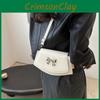 Elegant And Stylish Women's Saddle Bag With Bow Design In Black Coffee White And Khaki