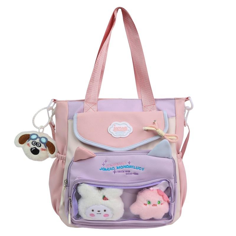 Schoolbag Wholesale Cute Cat Junior High School Large Capacity Schoolbag Female High Value Student Backpack College Style Girl Pain Bag