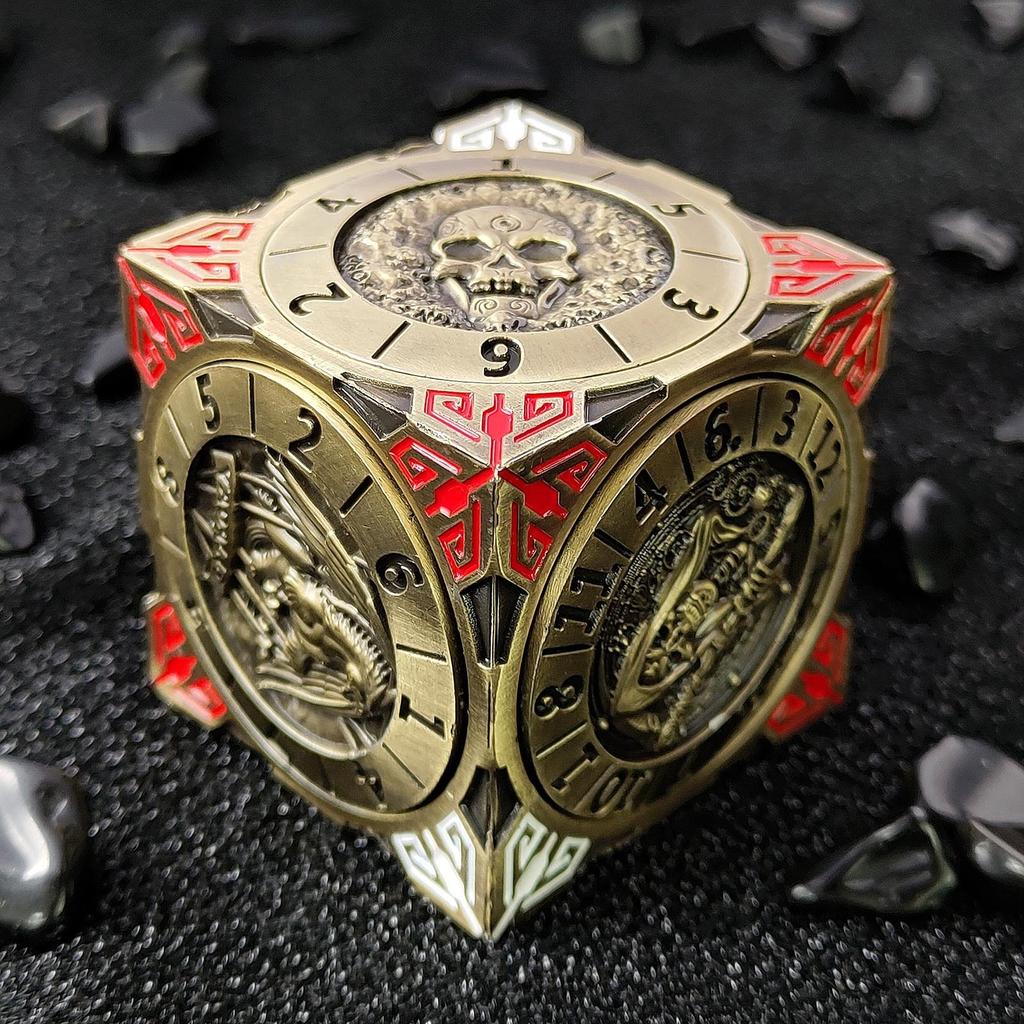 7-IN-1 Six Sided Rotating DND Dice Dungeon And Dragon Table Role Play Game Dice D4 D6 D8 D12 D20 D10/% Polyhedral Wheel Dice