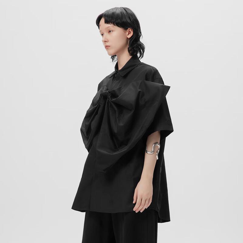 JNBY Autumn Bow Embroidery Loose Shirt XS