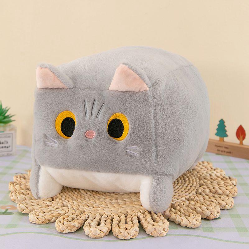 20cm Schattig Vierkant Kittentje Pluche Speelgoed Super Zacht Nieuwe Dikke Kat Pop Om Kinderen Verjaardag Kerstcadeaus Te Geven 20cm